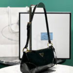 Prada Re-Edition 2002 Small Leather Shoulder Bag 1BC201 Black